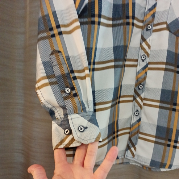 Boys Nomad Plaid Button-up Dress Shirt With Pocket Size 8 - Picture 3 of 5